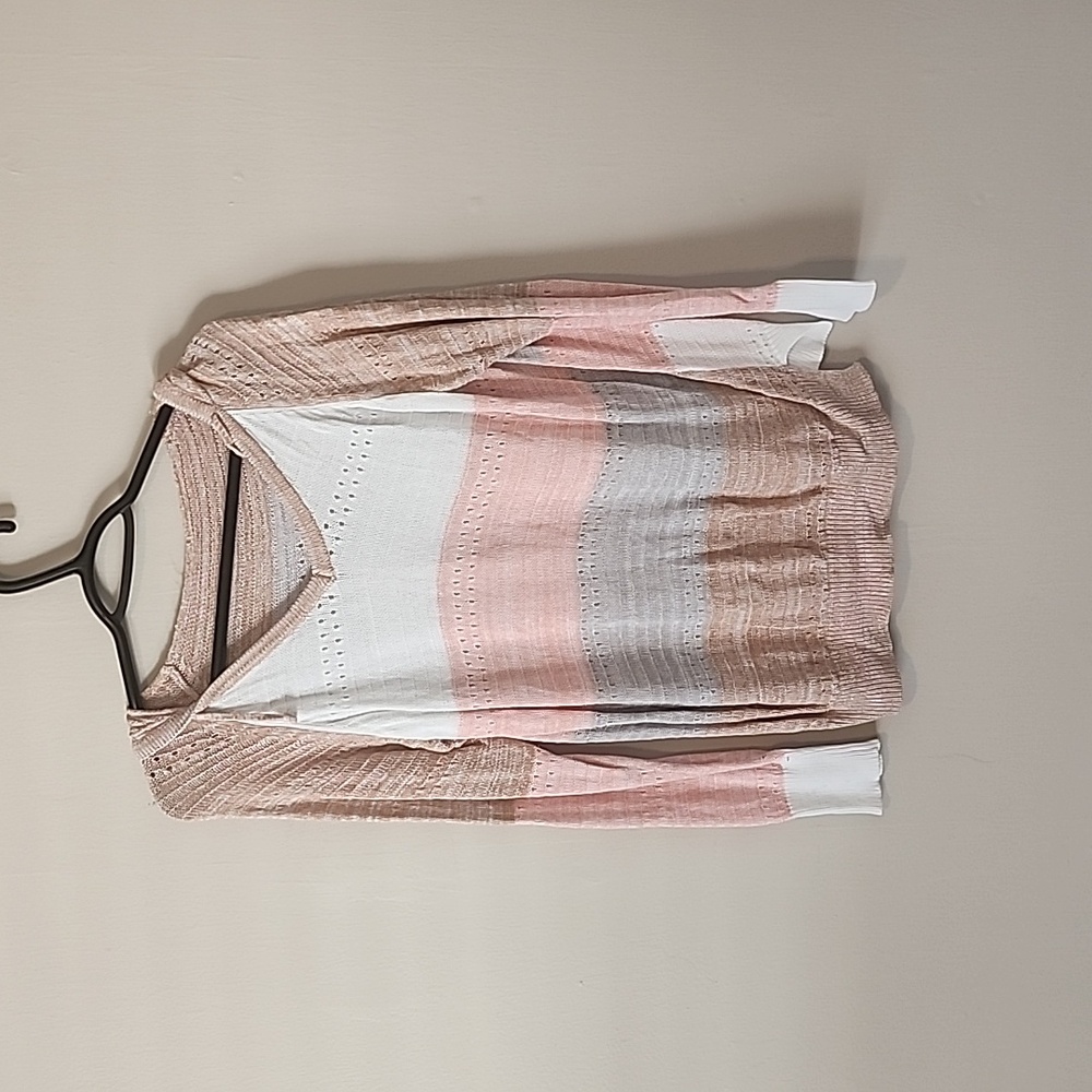 Pink Knit Hooded Sweater